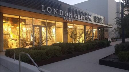 Houston custom signs for London Grey Rugs