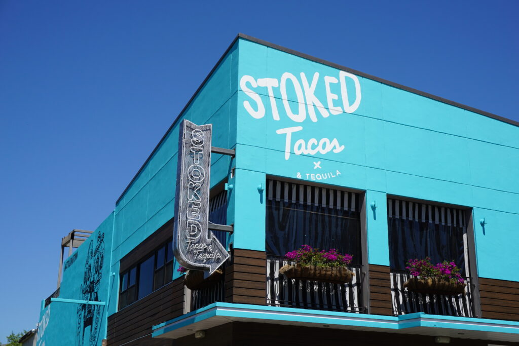 Houston outdoor signs for Stoked Tacos