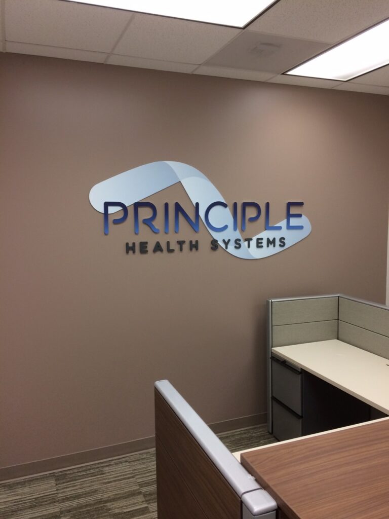 Houston wall signs for Principle Health Systems