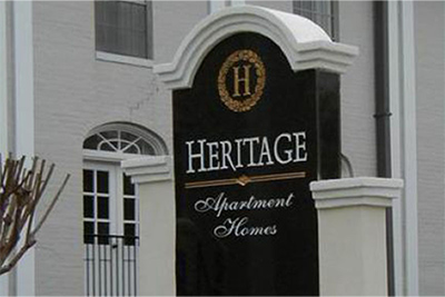 Heritage Apartment Homes - Houston Custom Signmaker